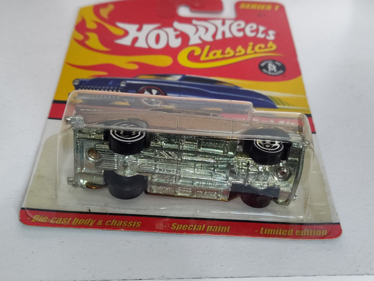 Hot Wheels #H7066 Classics Series 1 #1 1957 Chevy Bel Air (GOLD)BLSTER YELLW(LcO