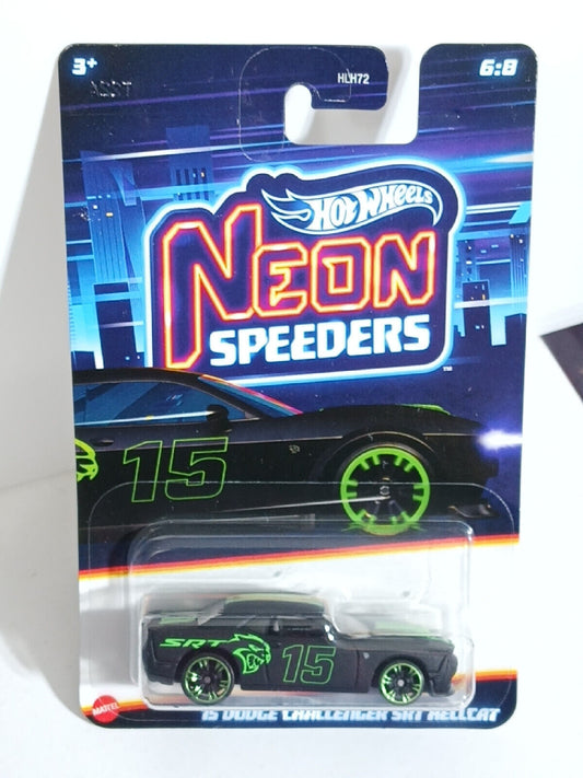 Hot Wheels #HRW80 Neon Speeders #6 '15 Dodge Challenger SRT Hellcat(Loc J)