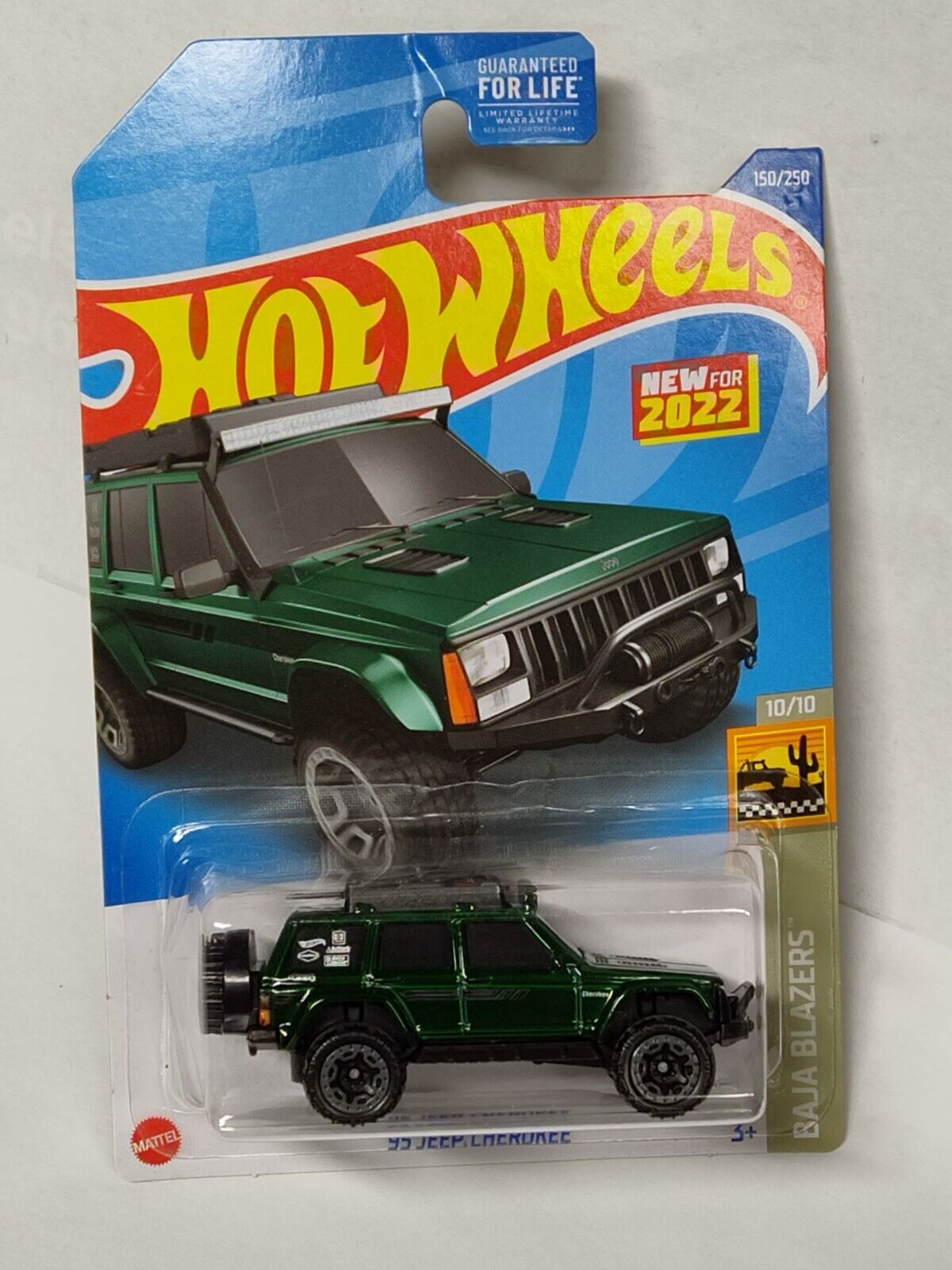 Hot Wheels #150 Mainline Baja Blazers Series #10 '95 Jeep Cherokee PGHK CREASED