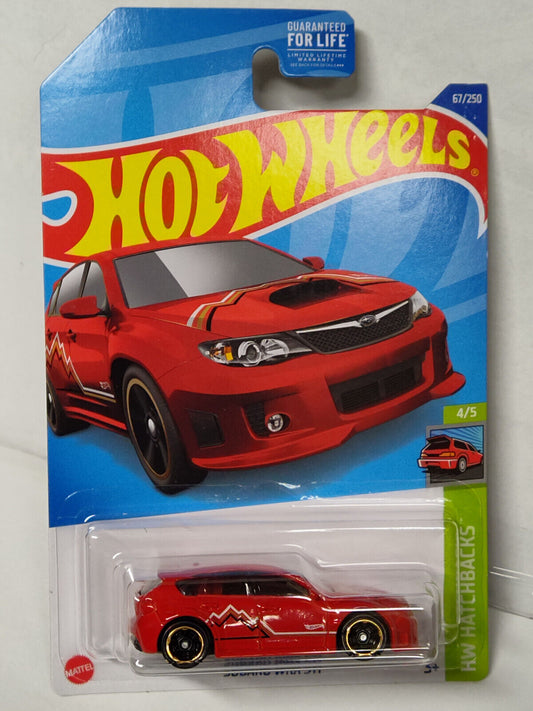 Hot Wheels #067 Hatchbacks Series #4 Subaru WRX STi PEGHK CREASED (Red) (Loc O)