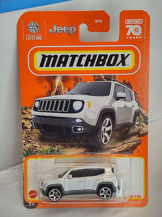 Matchbox #040  '19 Jeep Renegade CARD BENT UPWARDS ABVE BLISTER (Loc L/X)