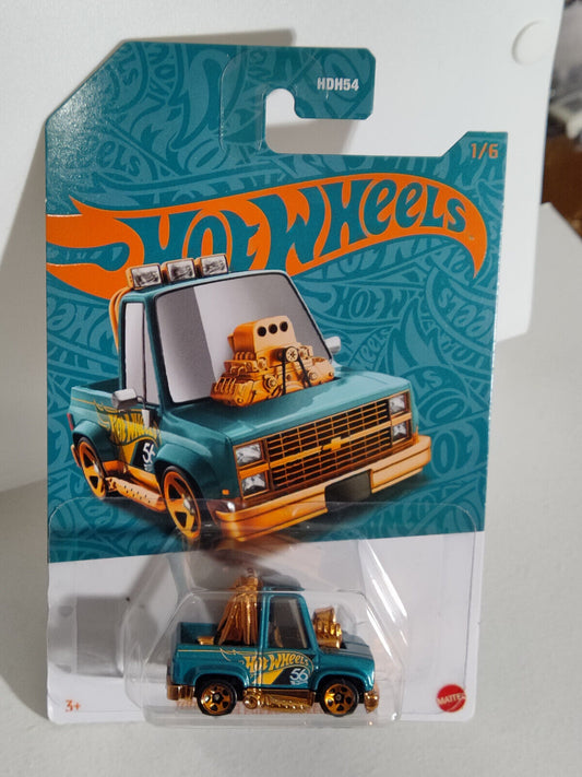 Hot Wheels #HVX00 Satin & Gold Series #1 Toon'D '83 chevy Silverado  (Loc Q)