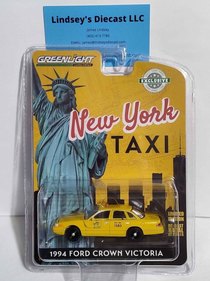 GreenLight NEW YORK Taxi 1994 Ford Crown Victoria  1:64 Hobby Shop Exclusive