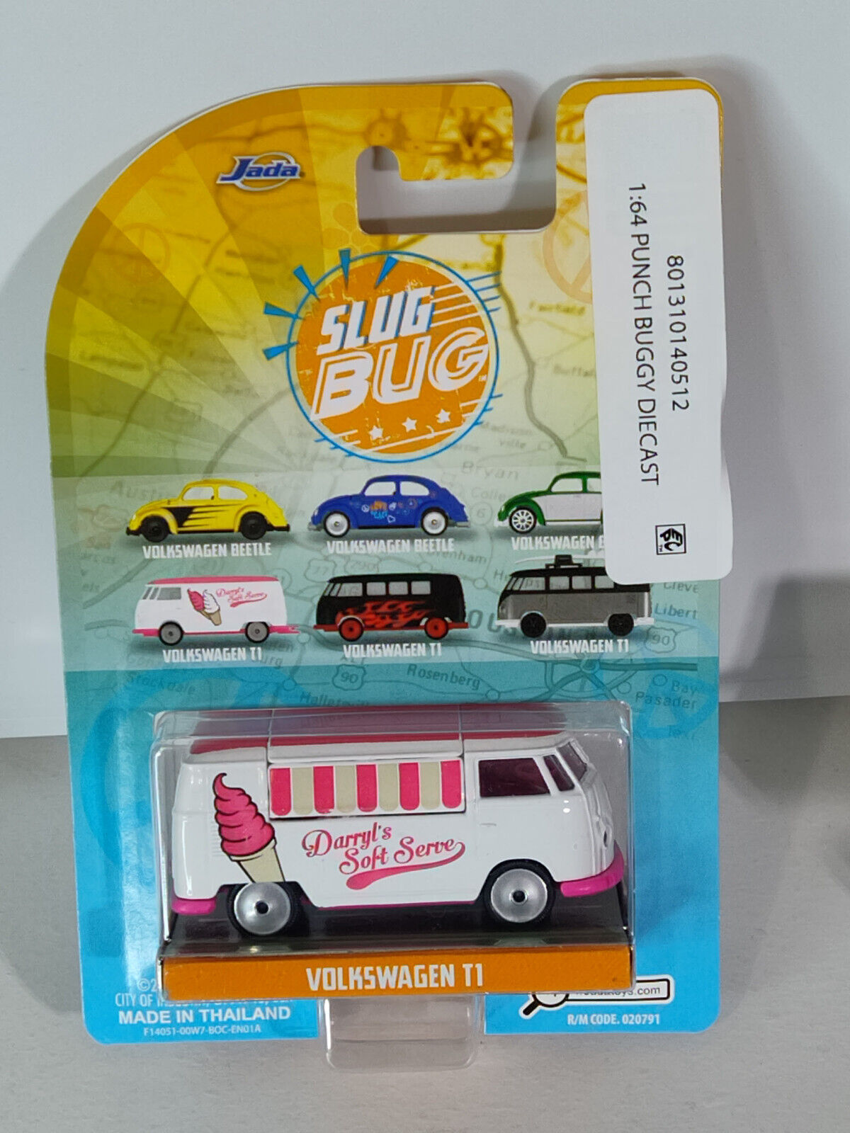 JADA Majorette Slug Bug/ Punch Buggies Series Volkswagen T1 Bus STKR GLUE RESIDU