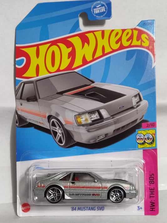 Hot Wheels #025 ML The 80's Series #2 '84 Mustang SVO Sil CARD CREASED(W1/13.2)