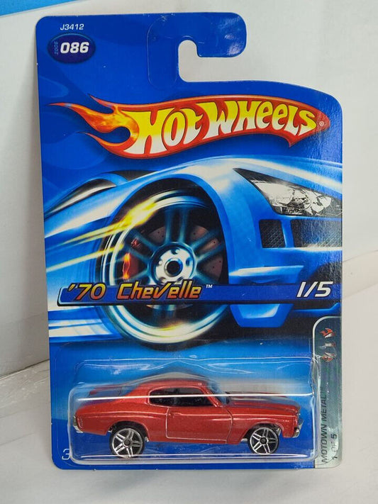 Hot Wheels 2006 #086 Motown Metal Series #1 '70 Chevelle BLISTER CRUSHED(Loc L)