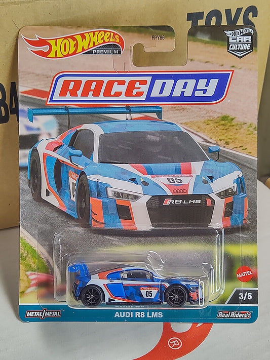 Hot Wheels HKC61 Race Day Series #3 Audi R8 LMS Premium Car Culture (Box-17)