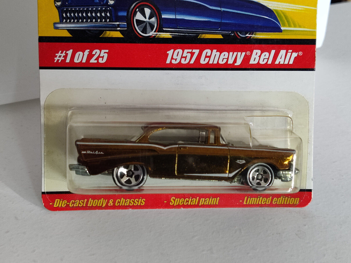 Hot Wheels #H7066 Classics Series 1 #1 1957 Chevy Bel Air (GOLD)BLSTER YELLW(LcO