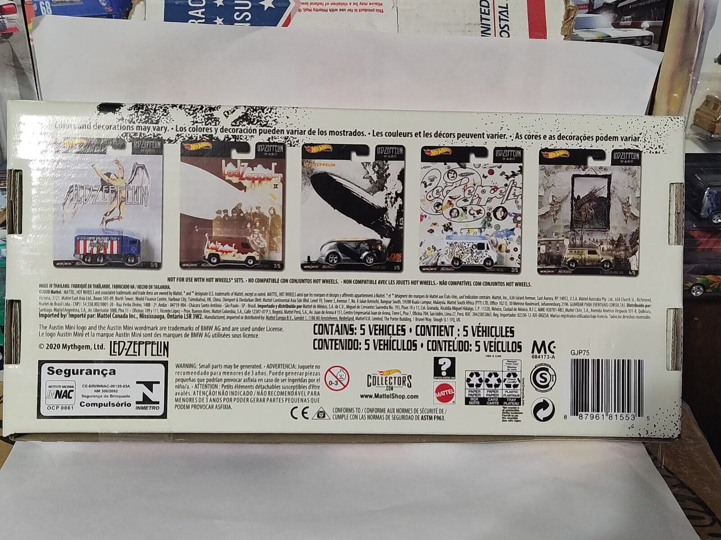 Hot Wheels Led Zeppelin 5 Car Box Set SEALED BOX-CONDITION OF ITEMS UNKNOWN!!!!