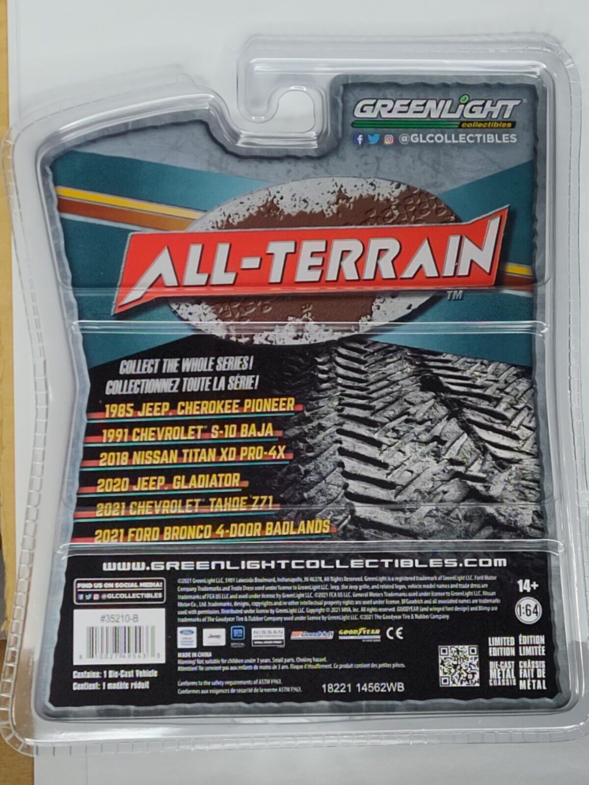 GreenLight All Terrain Series 1991 Chevrolet S-10 Baja  1:64 Scale