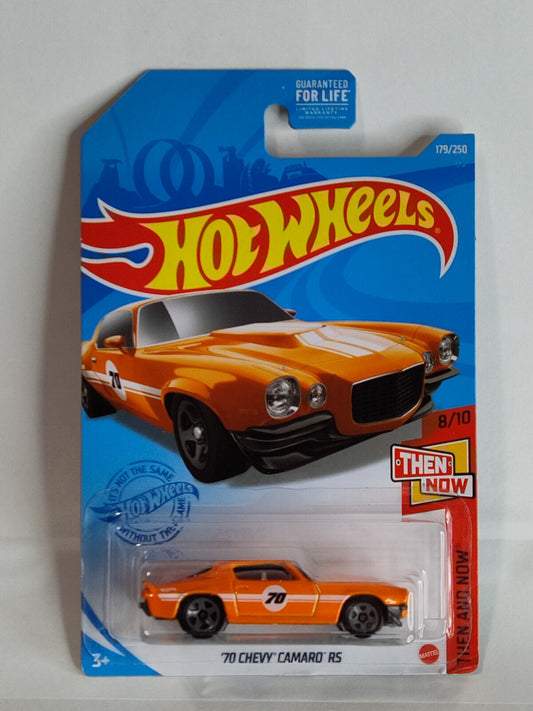 Hot Wheels #179 ML Then and Now Series #8 '70 Chevy Camaro RS  PGHK CRSED(Lc A+)