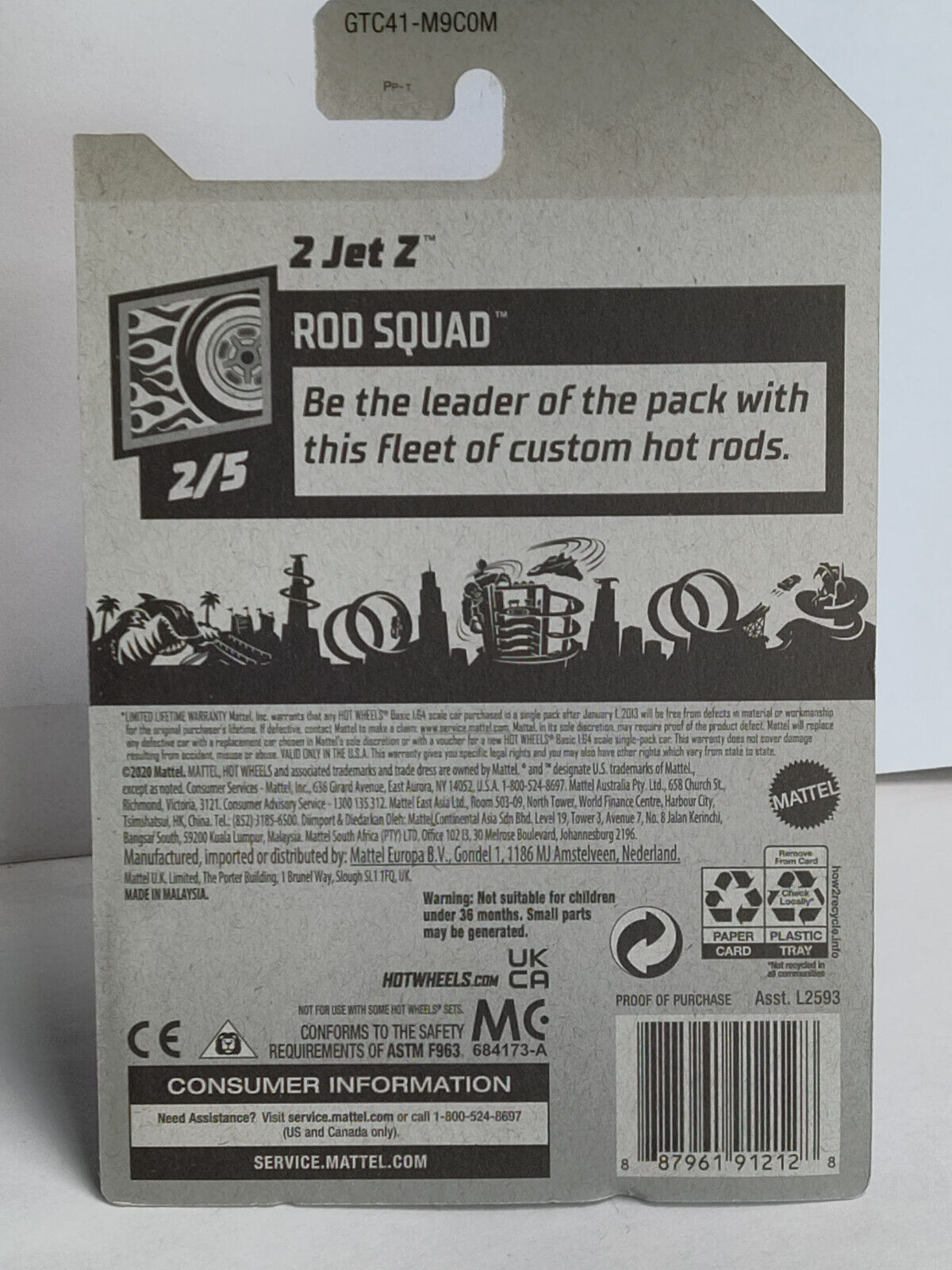 Hot Wheels #094 Mainline Rod Squad Series #2 2 JET Z