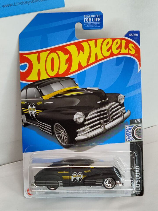 Hot Wheels #155 Rod Squad #1 '47 Chevy Fleetline MOONEYES BLSTR WRINK(Loc J)