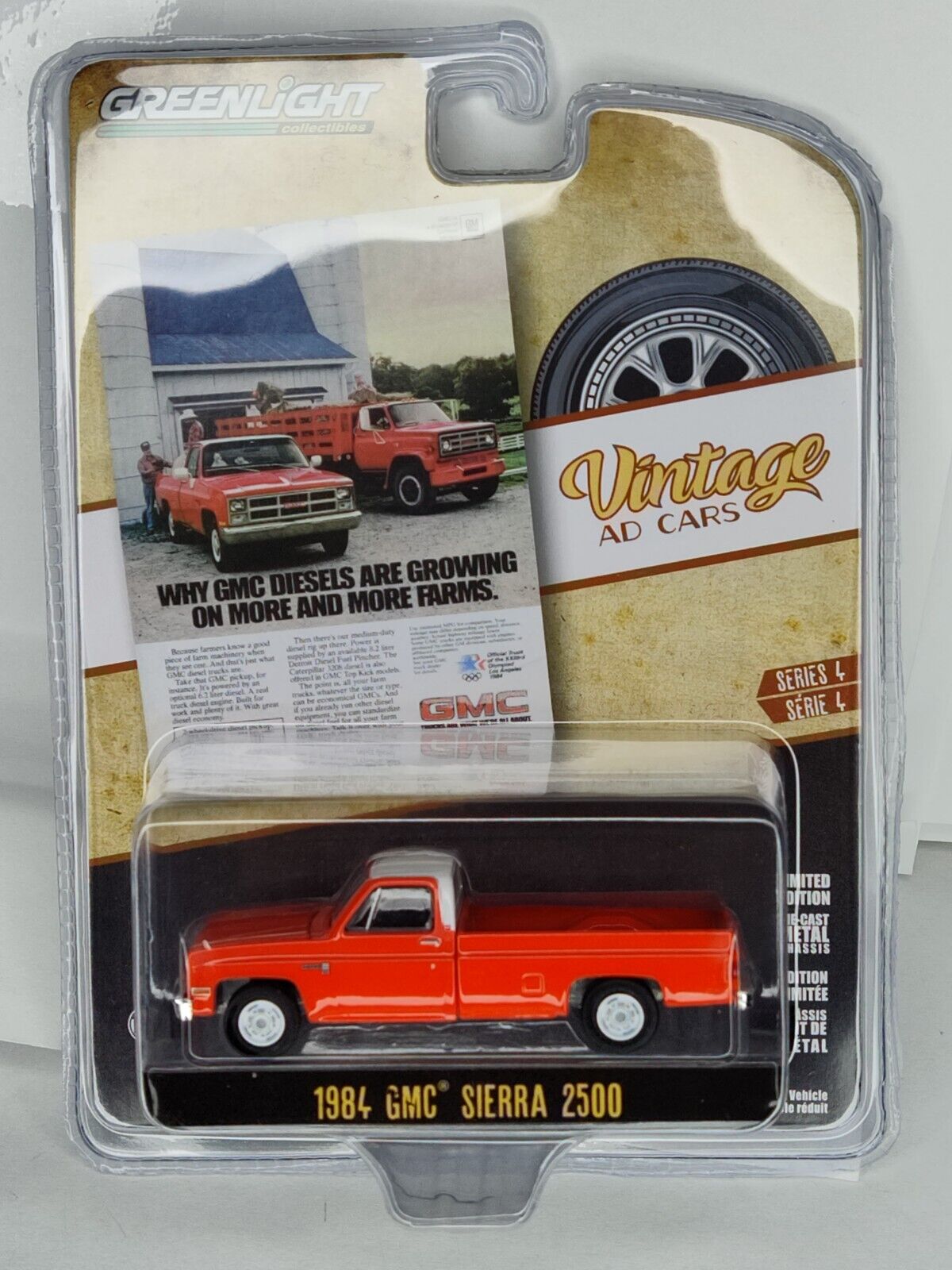 Greenlight Vintage AD Cars Series 1984 GMC Sierra 2500  1:64 Scale