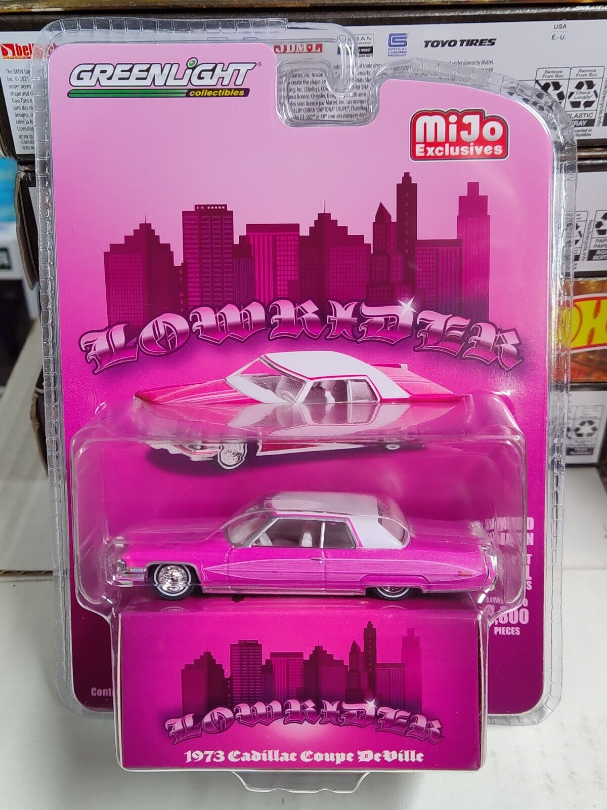 Greenlight MiJo Exclusives LOWRIDER Series 1973 Cadillac Coupe DeVille PINK