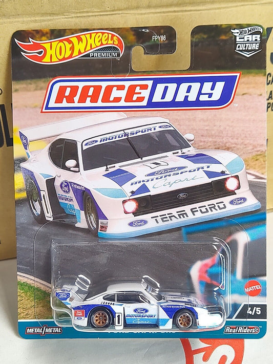 Hot Wheels HKC58 Race Day Series #4 Ford Capri Gr.5 Premium Car Culture (Box-17)