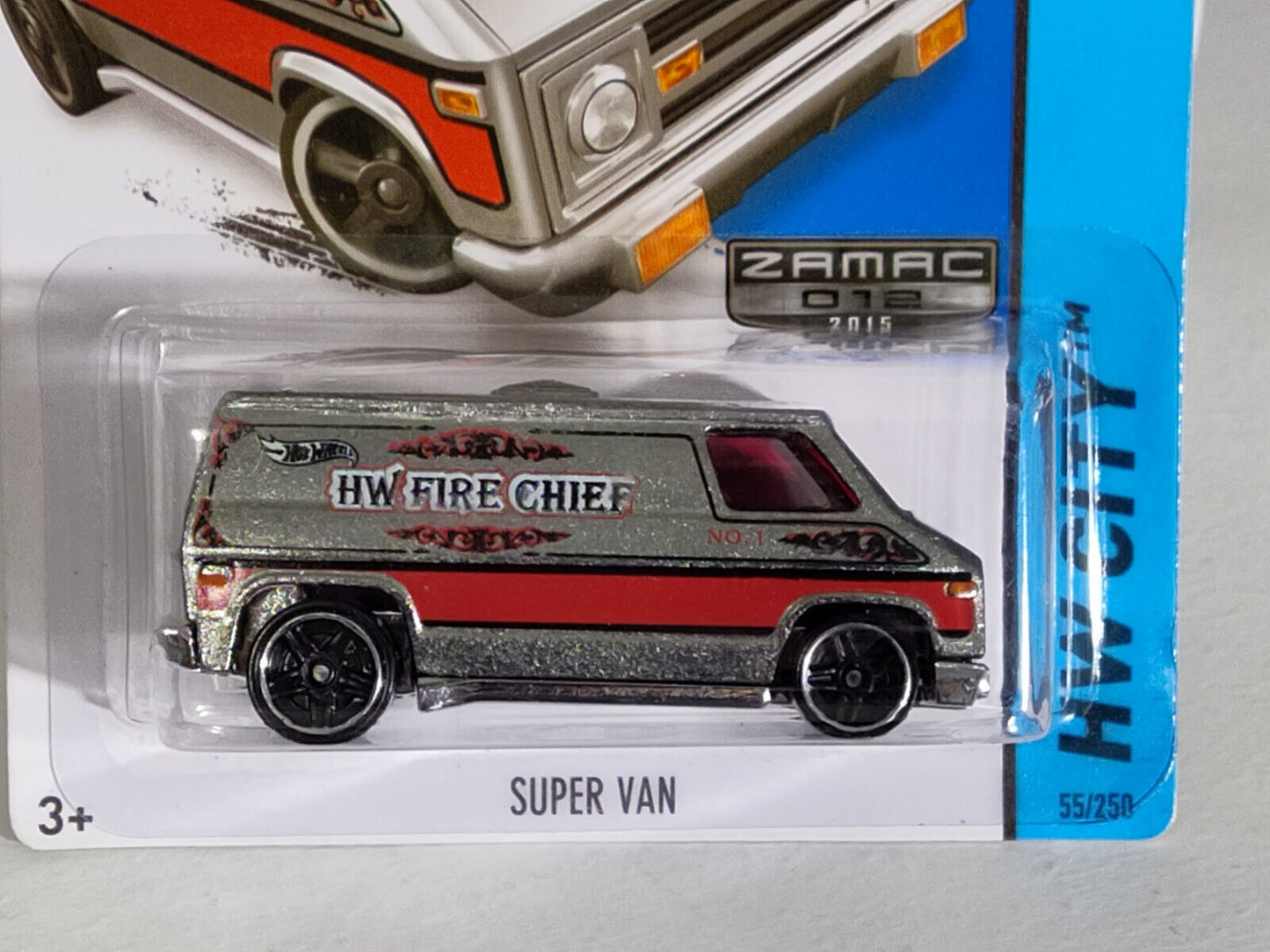 Hot Wheels 2015 City Series Super Van  ZAMAC  CARD CREASED/BENT (Loc F)