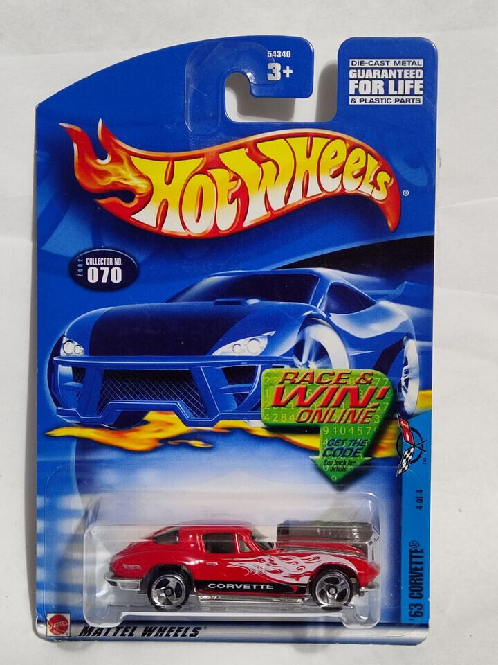 Hot Wheels 2002 #070 Corvette Series #2 '63 Corvette (loc-A)