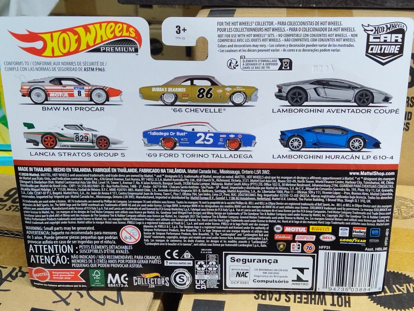 Hot Wheels HFF31 2 Pak Prem Target Exclusive '66 Chevelle and '69 Ford Torino