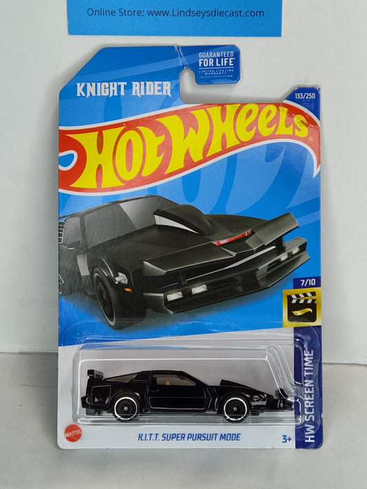 Hot Wheels #133 Screen Time #7 K.I.T.T. Super Pursuit Mode PGHK CREASED(Loc G/J)