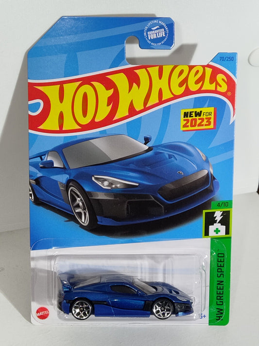 Hot Wheels #070 Green Speed Series #4 Rimac Nevera BLSTR CRCKED (Loc O)