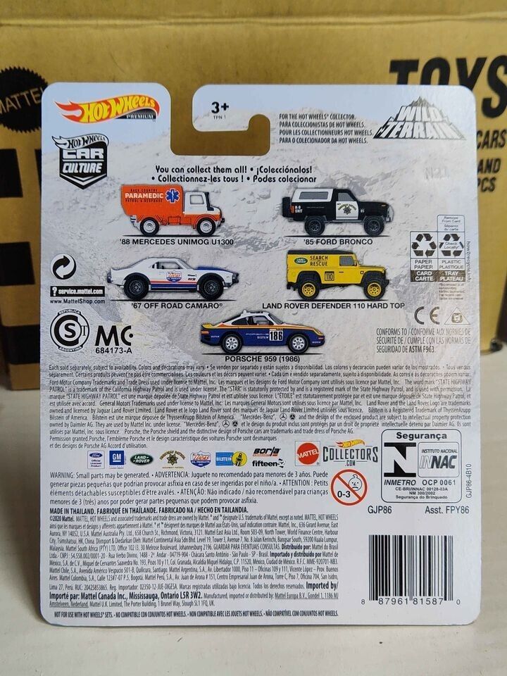 Hot Wheels GJP86 Wild Terrain Series #4 Land Rover Defender 110 Hardtop(Box 33)