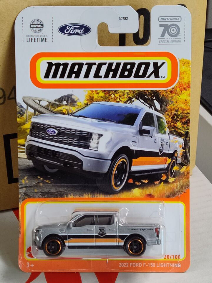 Matchbox #020 ML 70th Anni Series 2022 Ford F-150 Lightning CARD BENT/CREA(Lc A)