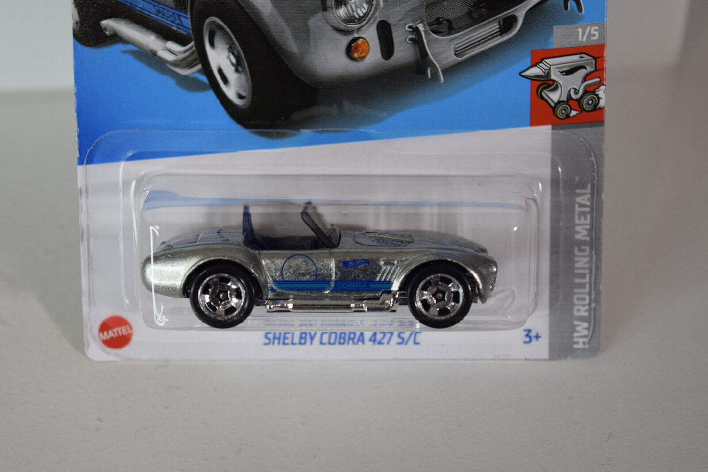 Hot Wheels #181 Rolling Metal Series #1 Shelby Cobra 427 S/C  (Loc B)