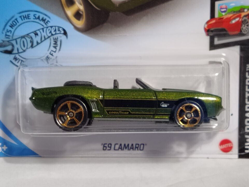 Hot Wheels #190 ML Roadsters Series #3 '69 Camaro PEGHOOK BENT/CREASED (Loc-A)