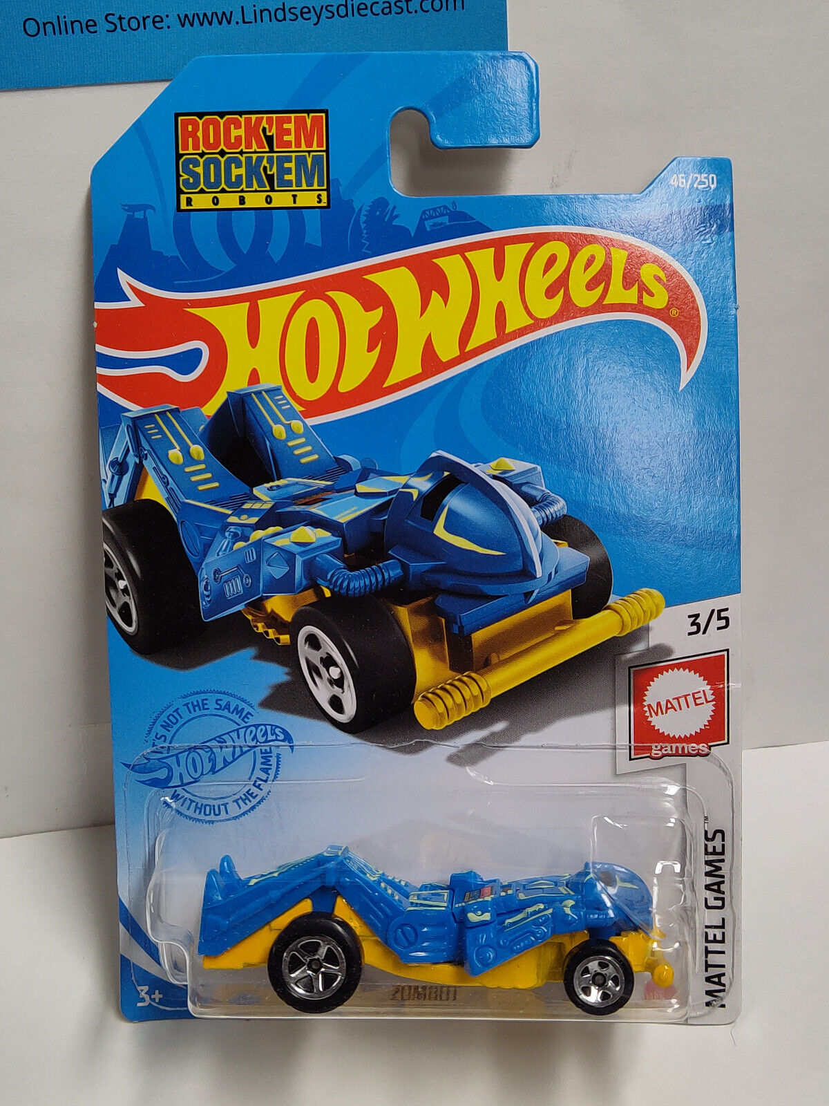 Hot Wheels #046 Mainline Mattel Games Series #3 Zombot ROCK EM SOCK EM