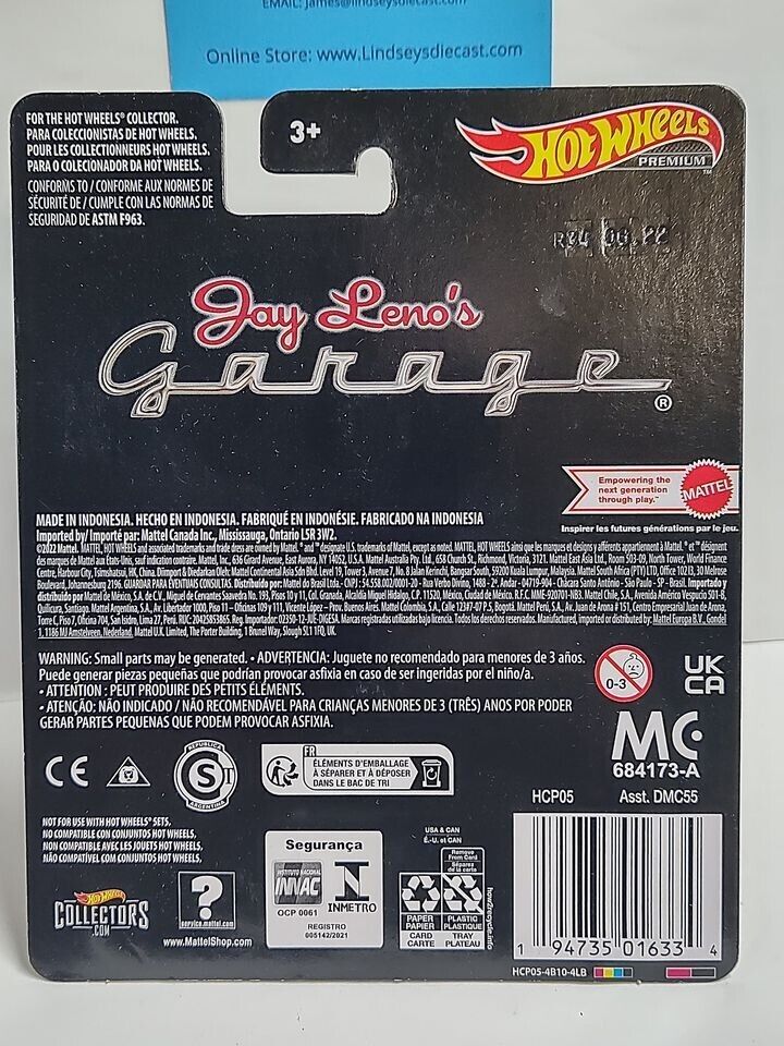 Hot Wheels HCP05 Jay Leno's Garage Series  EcoJet BLISTER CRACKED(Box-13)