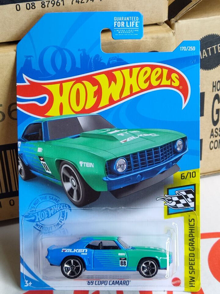 Hot Wheels #170 ML Speed Graphics Series #6 FALKEN '69 COPO Camaro PGHK CREASED