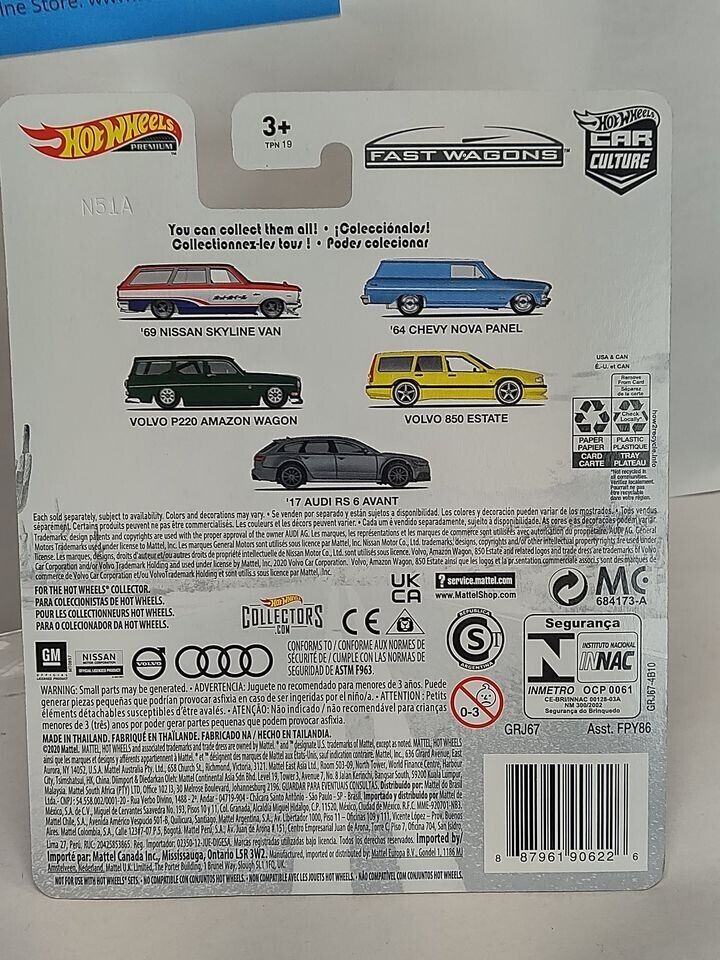 Hot Wheels GRJ67  Fast Wagons Series #4 Volvo 850 Estate (Box-6)