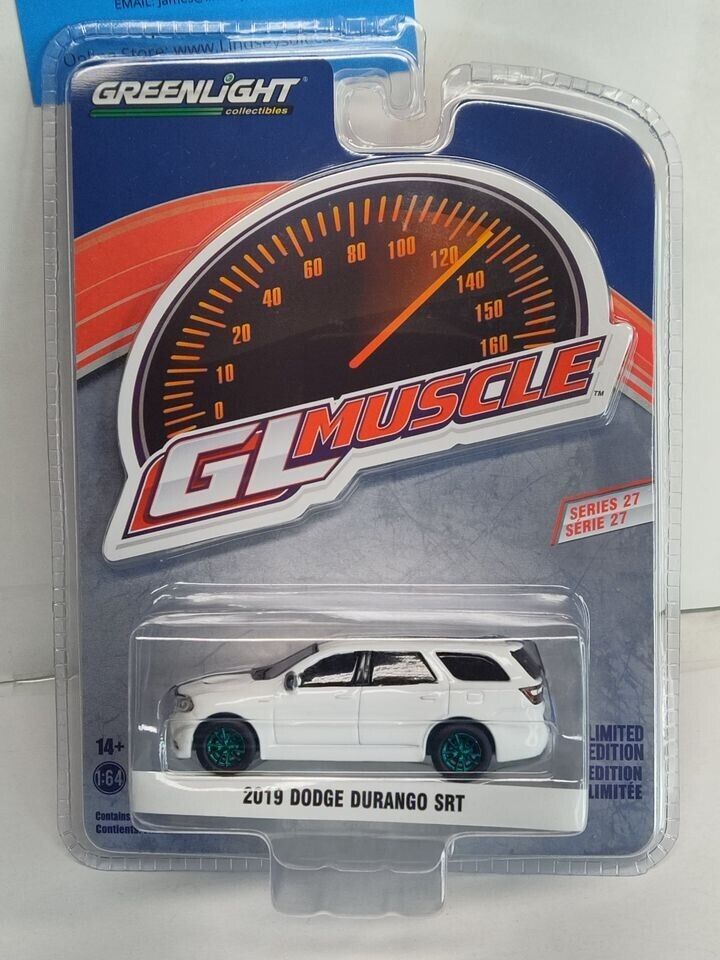 Greenlight GL Muscle Series 2019 Dodge Durango SRT CHASE GREEN MACHINE 1:64 WEAR