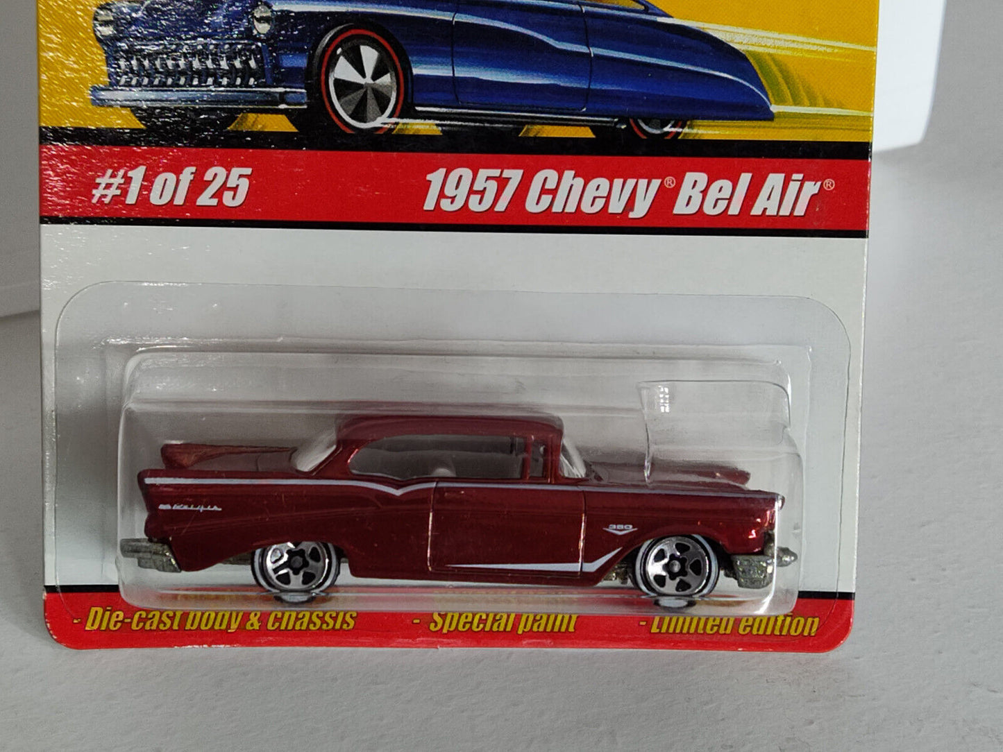 Hot Wheels #H7066 Classics Series #1 1957 Chevy Bel Air REDDISH (Loc O)