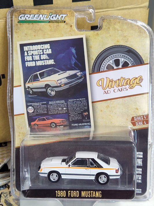 Greenlight Vintage AD Cars Series 1980 Ford Mustang White