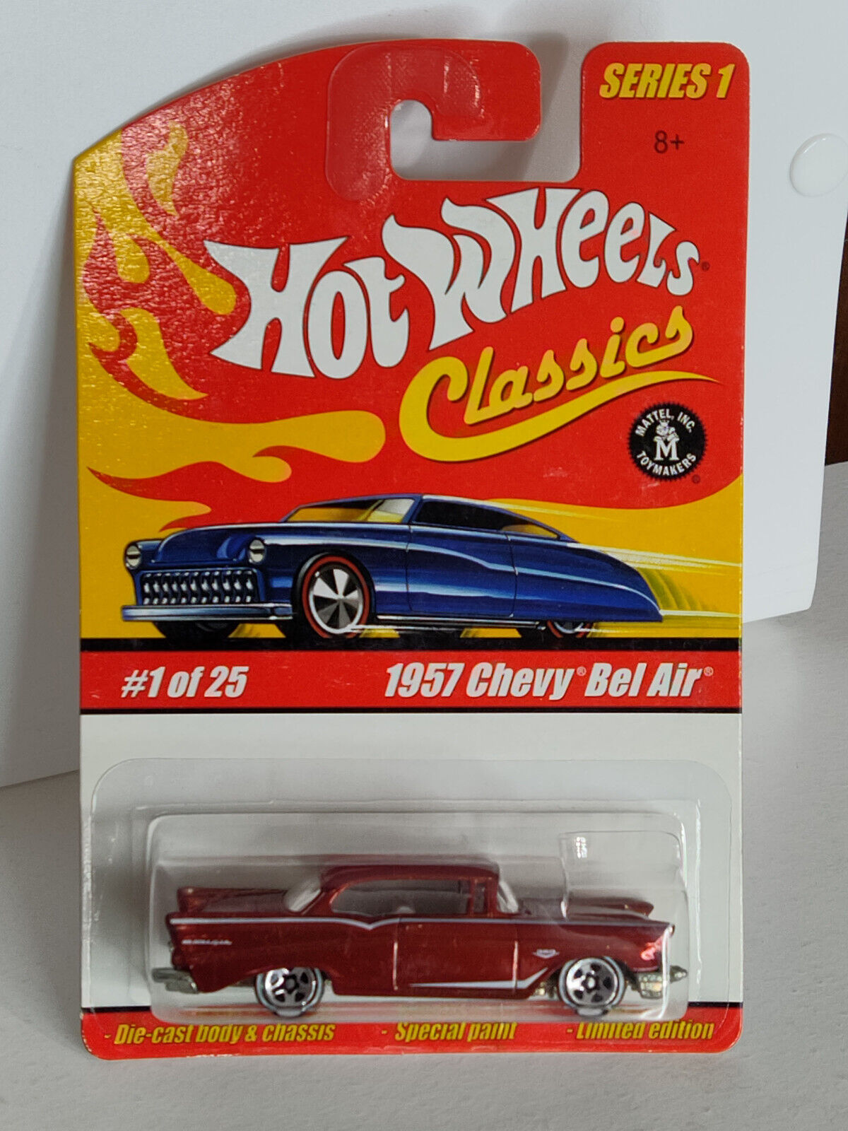 Hot Wheels #H7066 Classics Series #1 1957 Chevy Bel Air REDDISH (Loc O)