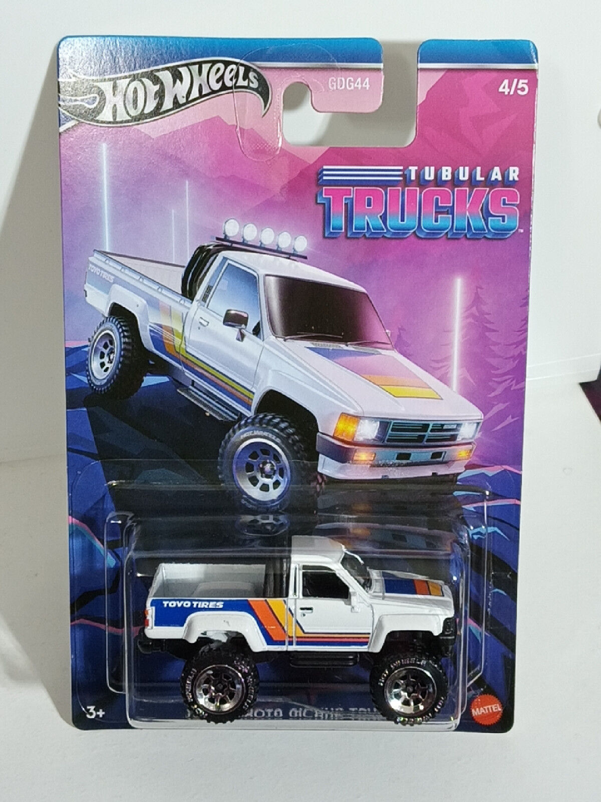 Hot Wheels #HRR98 Tubular Trucks Series #4 1987 Toyota Pickup Truck CORNERS CREA