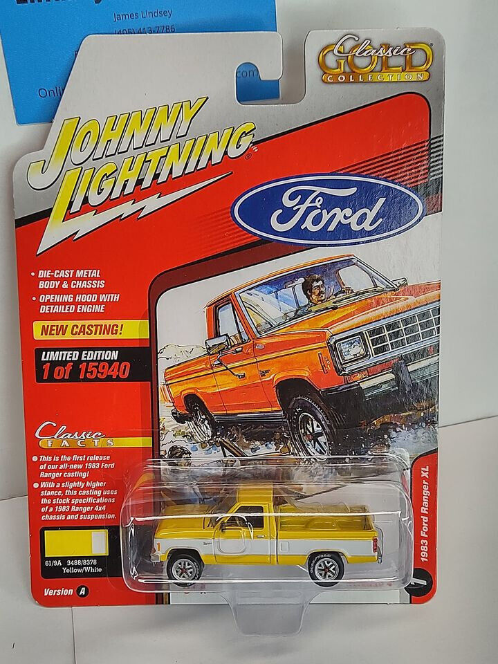 Johnny Lightning Classic Gold Collection 1983 Ford Ranger XL  Yellow