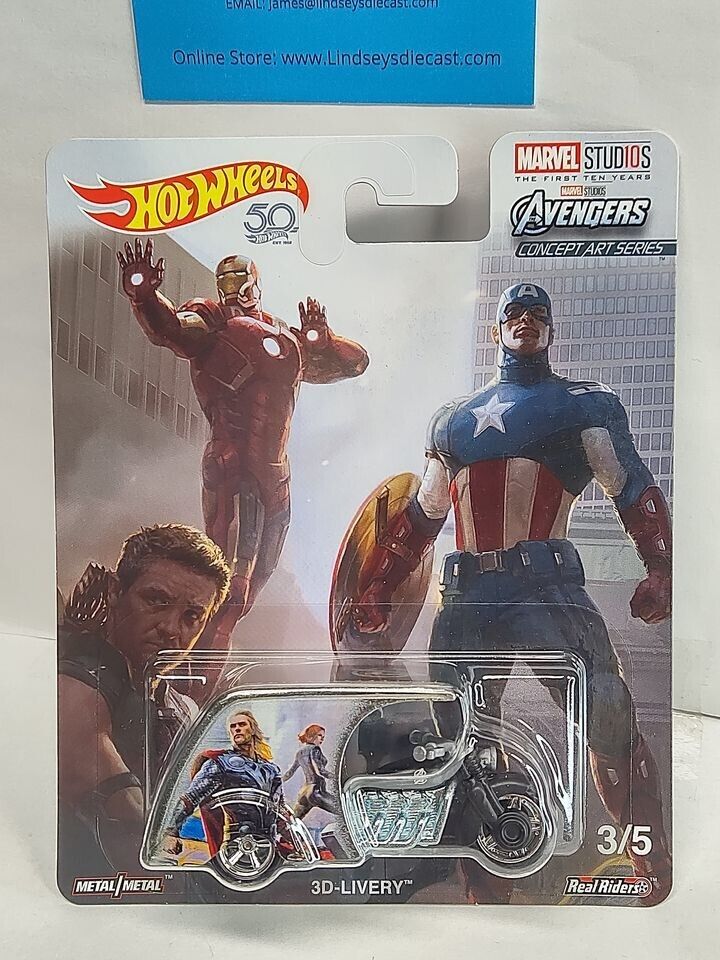 Hot Wheels FKY36 Marvel Studios Series #3 Avengers 3D-Livery (Box-1)