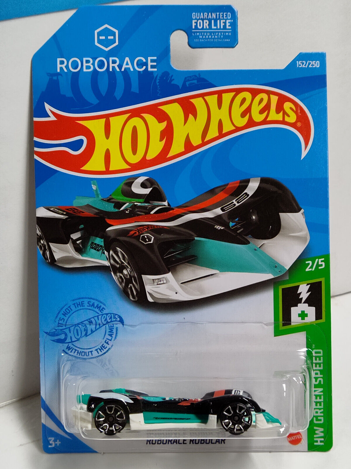 Hot Wheels #152 Mainline Green Speed Series #2 Roborace Robocar Black Top