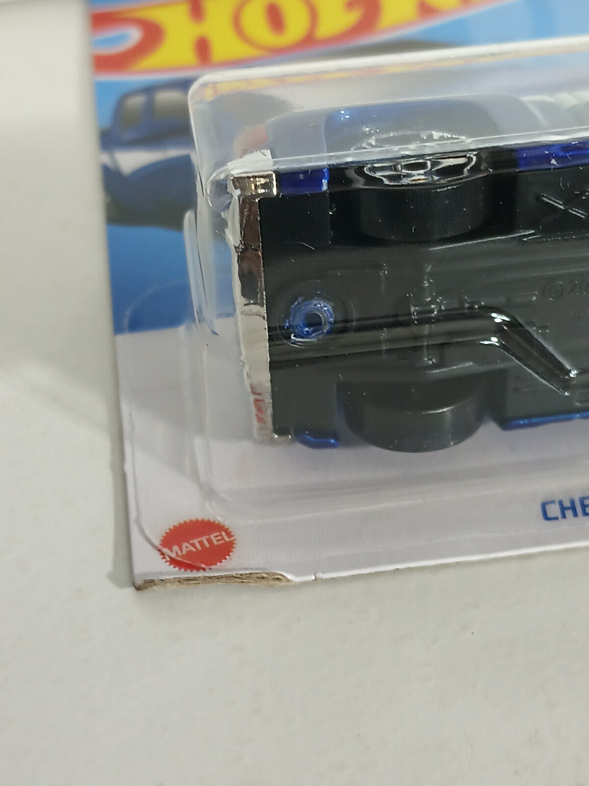 Hot Wheels #207 Then and Now Series #3 Chevy Silverado LOWER CARD BENT (Loc B)