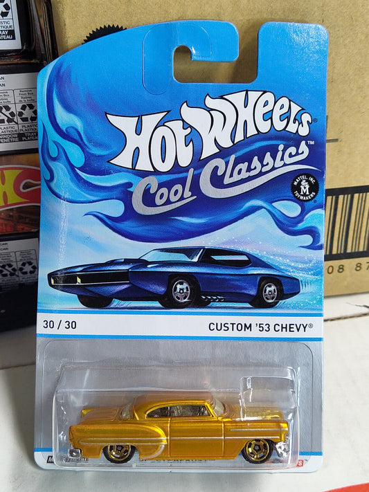 Hot Wheels #Y9453 Cool Classics #30 Custom '53 Chevy CRD BENT/STKR BASE BL(Lc X)