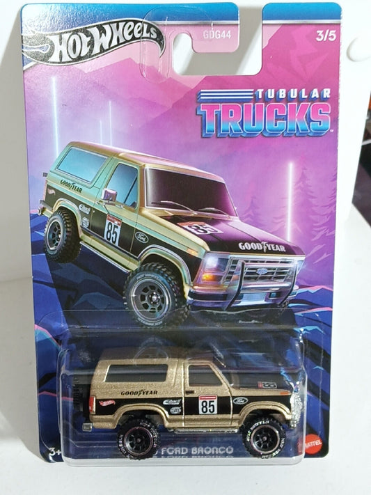 Hot Wheels #HRR97 Tubular Trucks Series #3 1985 Ford Bronco BLISTER WRNKLD/CRN C