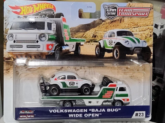 Hot Wheels Team Transport Series #23 VW Baja Bug & Wide Open Hauler