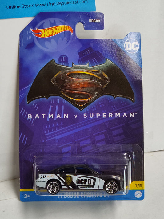 Hot Wheels #HDG99 Batman Series Batman Vs Superman #1 '11 Dodge Charger RT