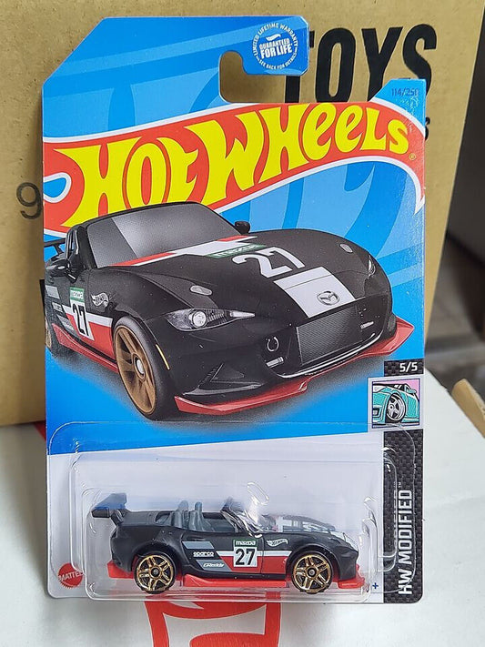 Hot Wheels #114 M Modified Series #5 '15 Mazda MX-5 Miata CARD TORN/CREASE(Lc C)