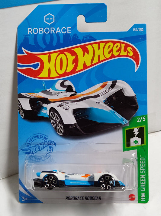 Hot Wheels #152 Mainline Green Speed Series #2 Roborace Robocar White Top PGHK C