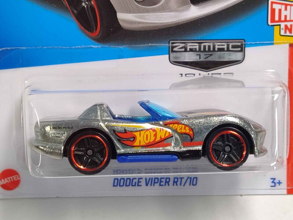 Hot Wheels #208 Then and Now Series #3 Dodge Viper RT/10 ZAMAC (Loc F)