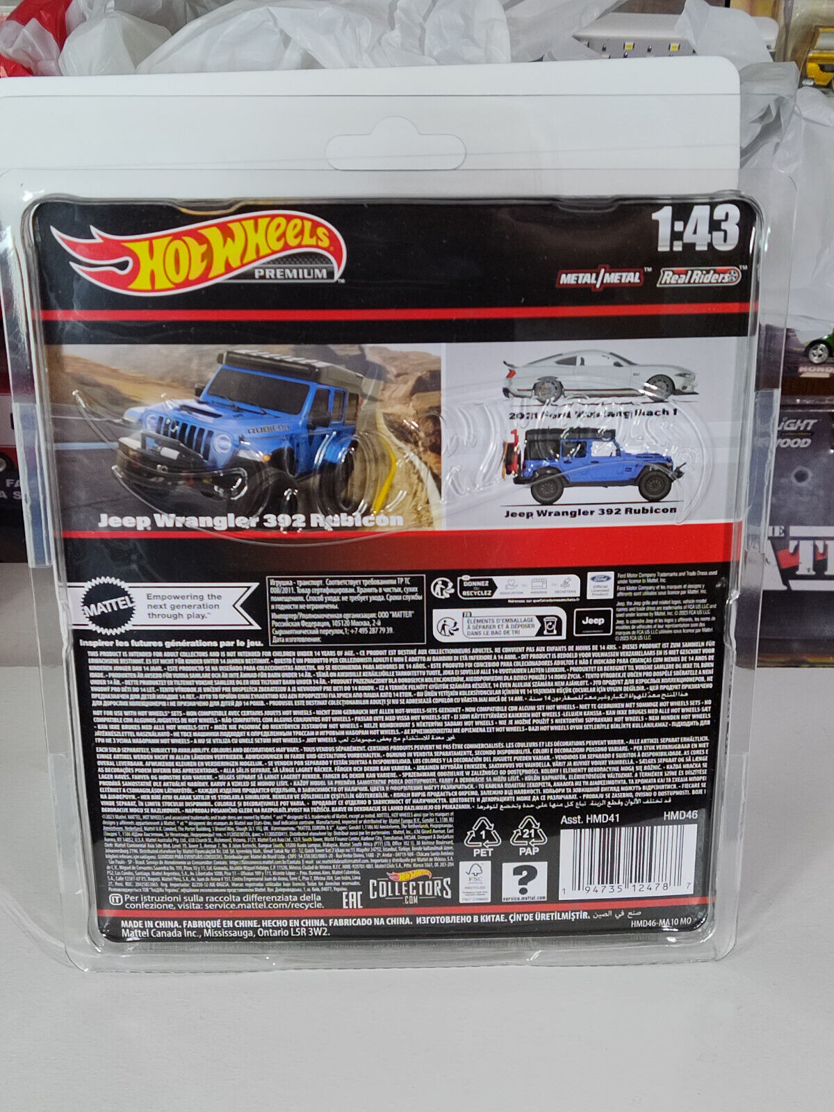 Hot Wheels #HMD46 Jeep Wrangler 392 Rubicon  1:43 Scale WEAR ALL OVER